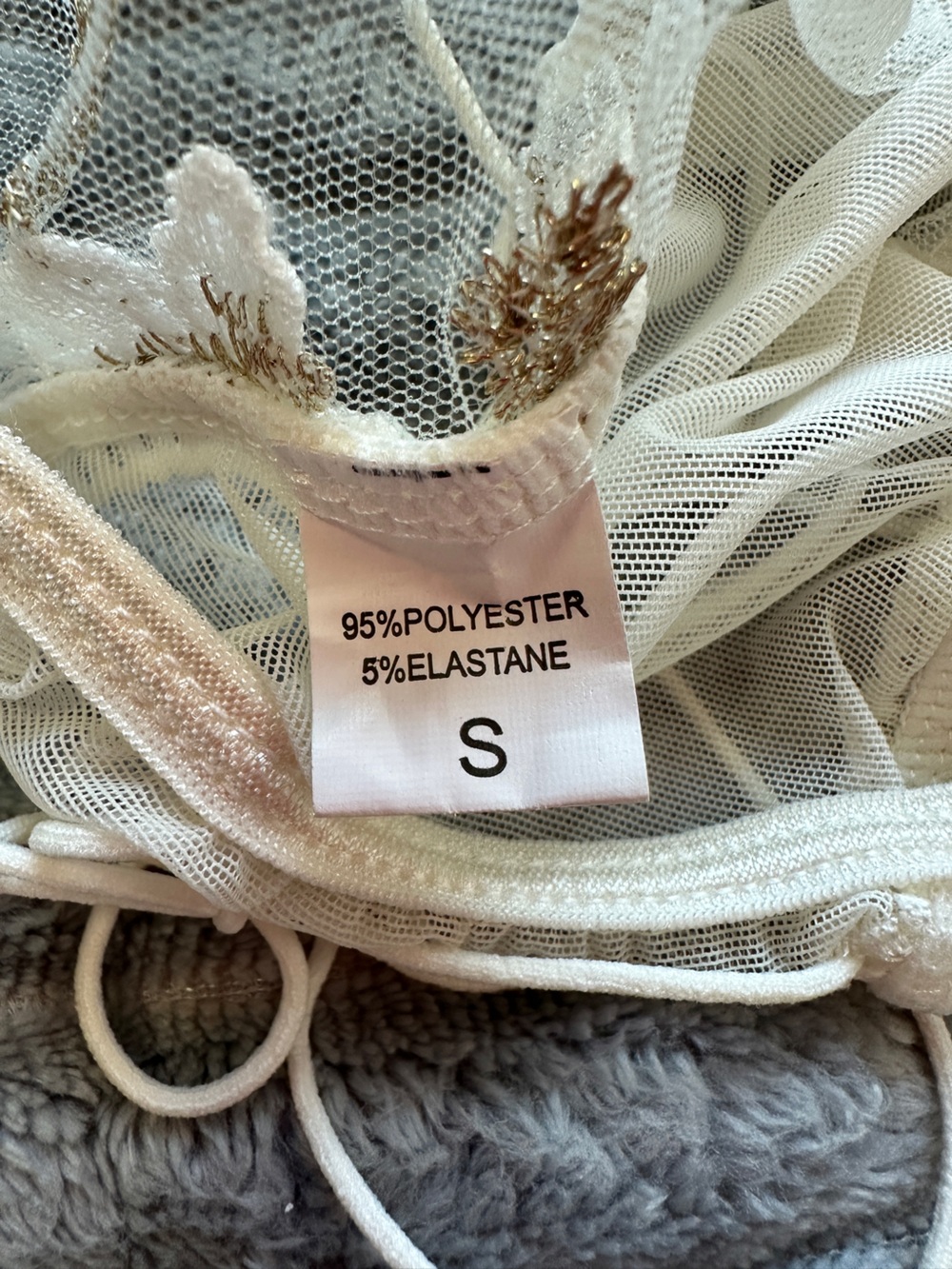 Embroidered Lace floral butterfly Corset Cami in Ivory - Picture 3 of 4